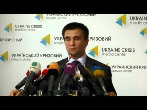 Pavlo Klimkin. Ukraine Crisis Media Center, 18th of August 2014