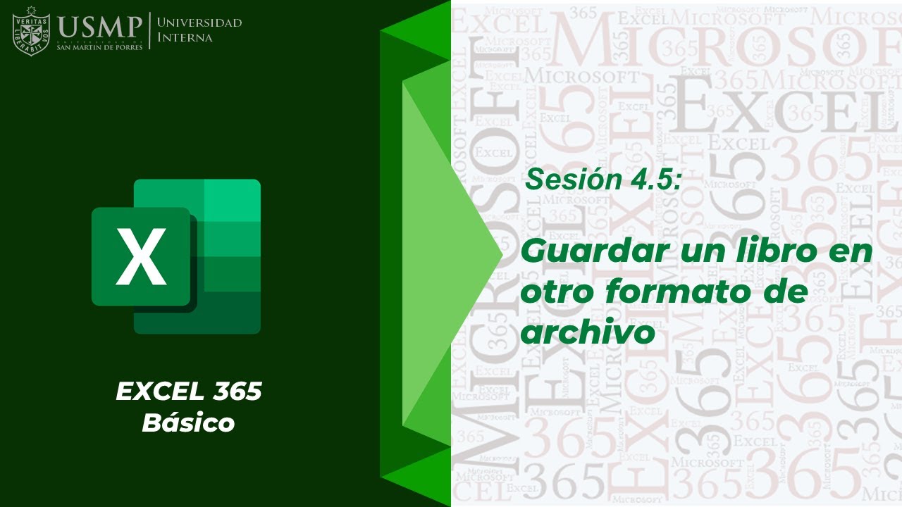 Excel 365 : Sesión 4.5 - Guardar un libro en otro formato de archivo ...