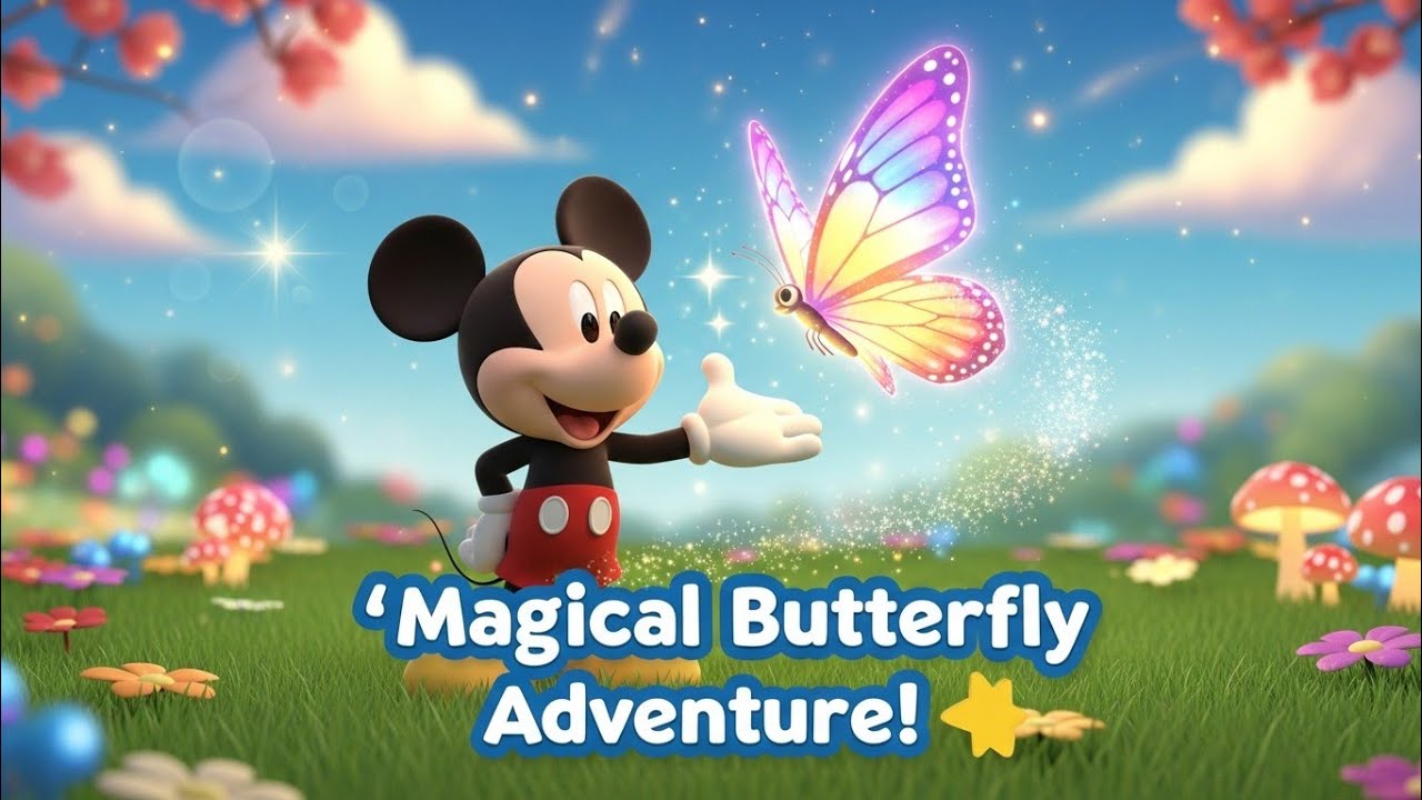 Mickey Mouse & the Magical Butterfly Adventure 🐭🦋✨ | Fun Kids Poem & Story