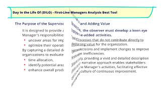 Day In the Life Of (DILO) - First-Line Managers Analysis Best Tool! Profile