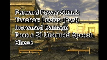 Fallout New Vegas: Unarmed Techniques