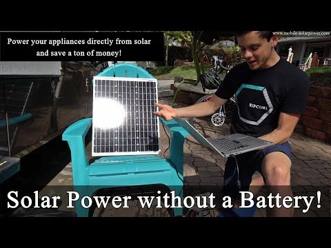 solar power without a battery solar panel converter 12v for small loads