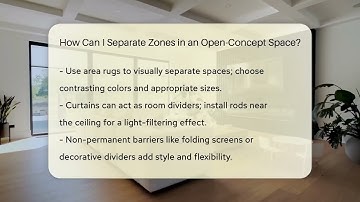 How Can I Separate Zones in an Open-Concept Space? - Style Your Decor