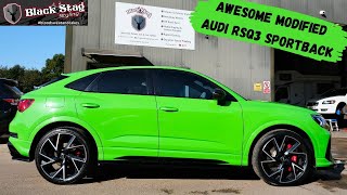 AUDI RSQ3 SPORTBACK FITTED WITH MAXTON DESIGN BODY KIT, WHEEL SPACERS in KYALAMI GREEN