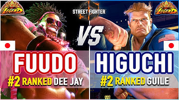 SF6 🔥 Fuudo (#2 Ranked Dee Jay) vs Higuchi (#2 Ranked Guile) 🔥 SF6 High Level Gameplay