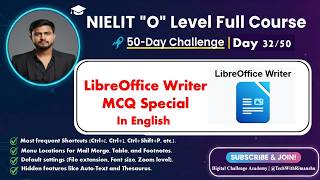 Day 32: LibreOffice Writer MCQ Special | 50-Day O Level Challenge | M1-R5