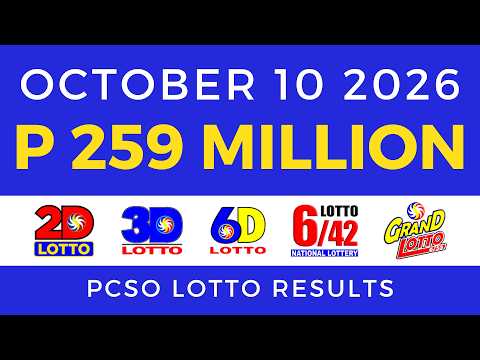 Lotto Result Today 9PM October 10 2026 PCSO