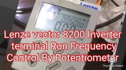 Lenze vector 8200 Inverter terminal Run Frequency Control By Potentiometer