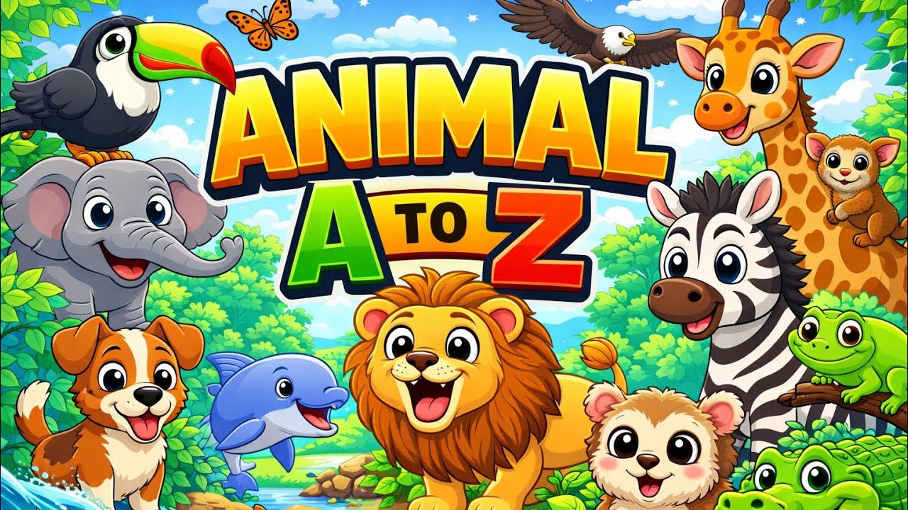 Animal alphabet 🐾 | Learn ABC with Animals for Kids |A to Z Animal ...