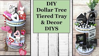 DIY DOLLAR TREE TIERED TRAY AND DECOR DIYS - Part ONE | Magnolia Design Co | Dollar Tree DIY