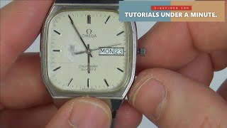 How to Set the Time / Day / Date on Omega Seamaster 1425 Quartz Watch