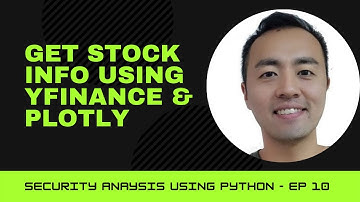 Using yFinance + Plotly to Analyze Stock  - Ep 10 - Value Investing  Analysis using Python