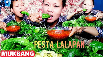 MUKBANG  LALAPAN JENGKOL MUDA +PARE +DAUN KENIKIR+DAUN POH2HAN+SAMBAL TERASI 🔥