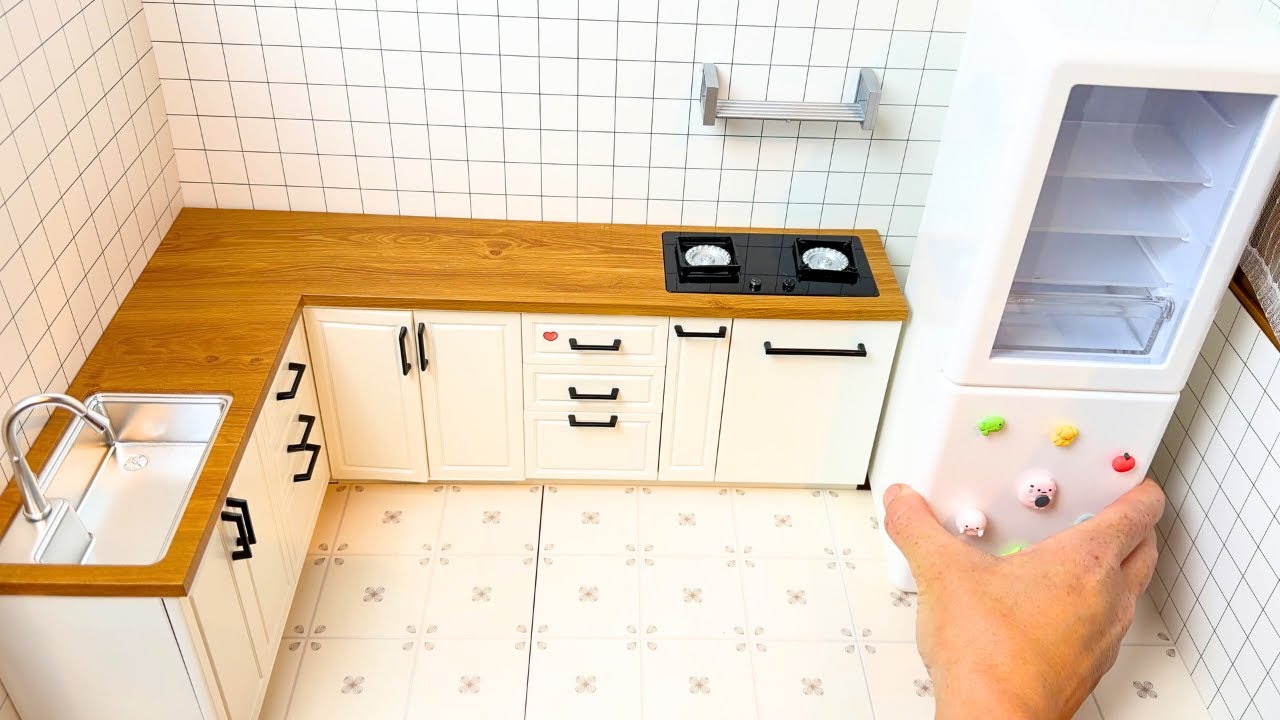 Miniature kitchen set installation🌟 ASMR