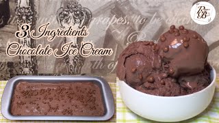 3 Ingredients Chocolate Ice Cream | How to make Homemade Chocolate Ice Cream Recipe?