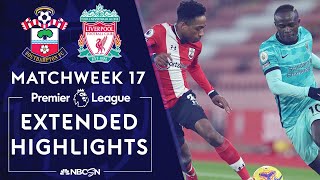 Southampton v. Liverpool | PREMIER LEAGUE HIGHLIGHTS | 1/4/2021 | NBC Sports