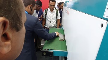 Imtex 2020 LBF KARAM series deburring machine demo