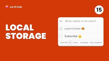 Make a Svelte Todo App #15 - Adding Persistent Storage