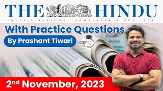 The Hindu Analysis by Prashant Tiwari | 2nd November 2023 | Current Affairs Today | StudyIQ