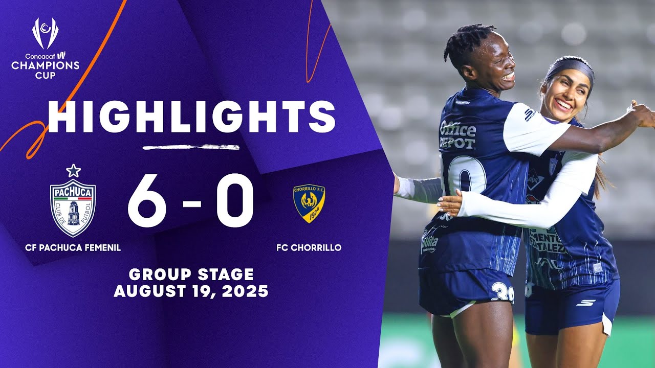 Pachuca Femenil Impone Dominio y Golea 6-0 a Chorrillo en su Debut de la Concacaf W Champions Cup