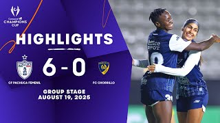 Pachuca Femenil Vs Fc Chorrillo 202526 Concacaf W Champions Cup Group Stage