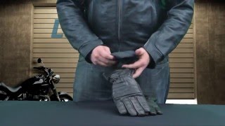 Xelement Driving Retro Men's Brown Leather Gauntlet Motorcycle Gloves at LeatherUp