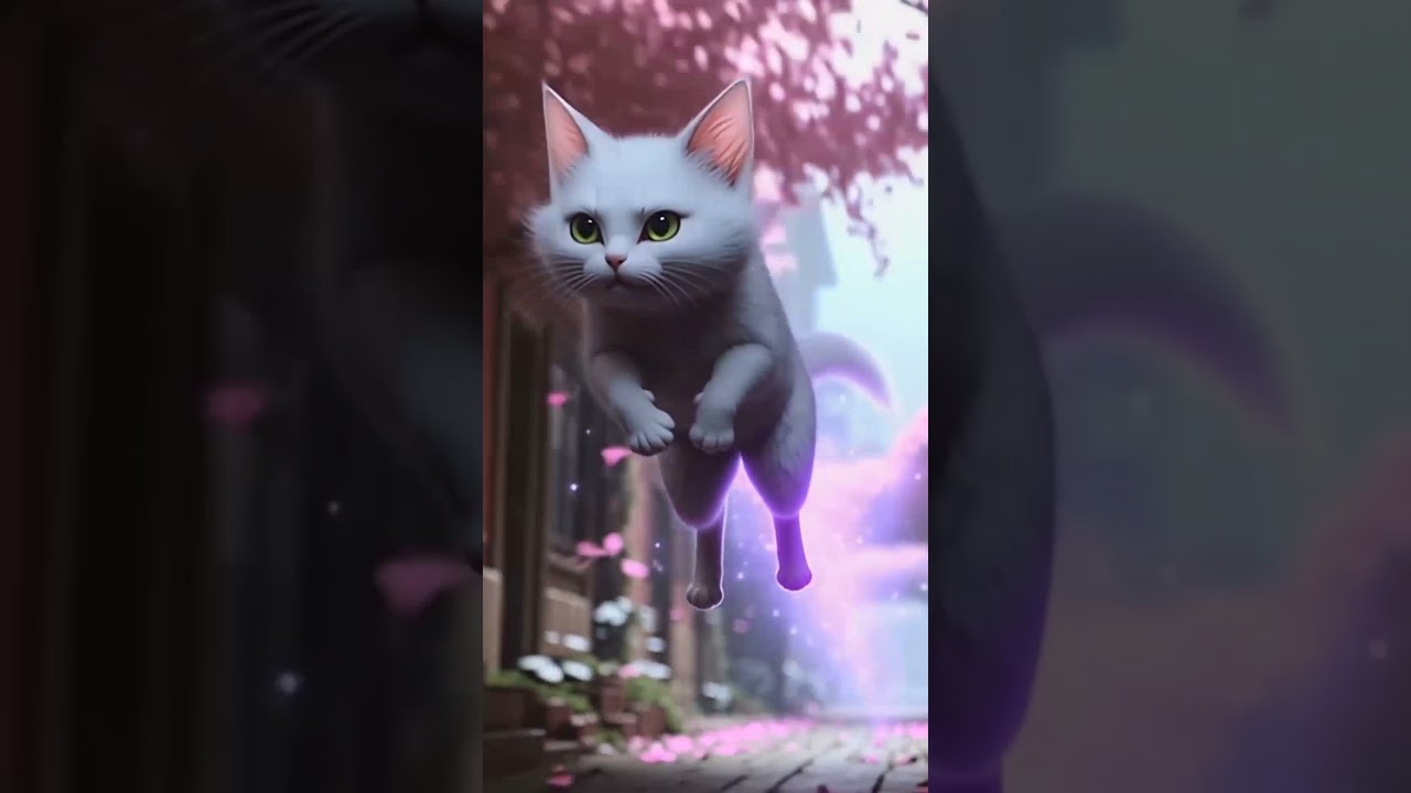 The Flying Cat Over the City | Magical Realism in Motion 🐈‍⬛✨