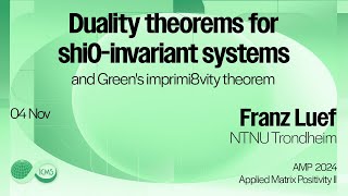 Franz Luef - Duality theorems for shift-invariant systems and Green's imprimitivity theorem