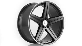 Mandrus Mercedes Wheels Estrella - Matte Black with Machined Lip Edge