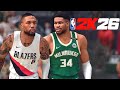 NBA 2K26 TRAIL BLAZERS vs BUCKS | Ultra Realistic Gameplay Concept [4K 60FPS]