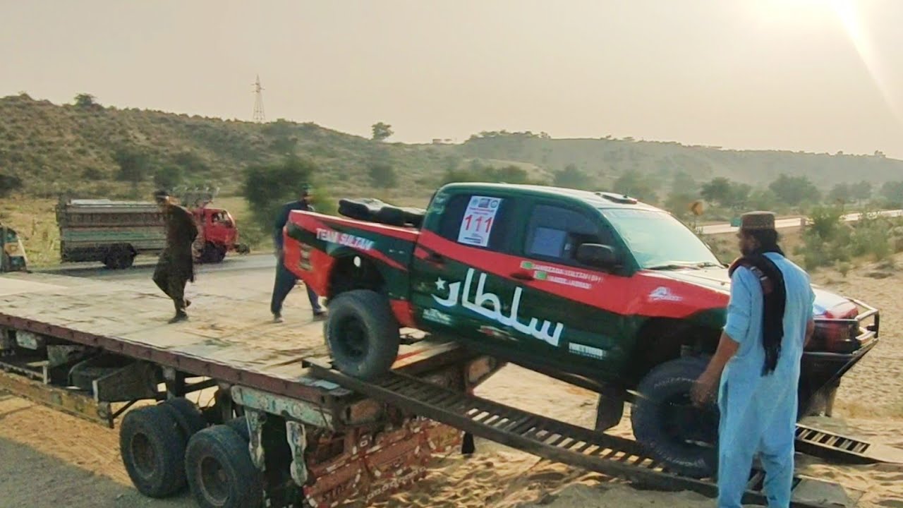 Sultan Jeep Relly Loading Of winner jeep of Team Sultan in Thar desert Jeep rally 2023 ...