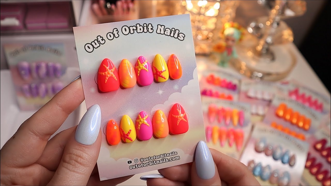 ASMR Summer Nail Collection Pt.1 Show & Tell 🐚🏖️