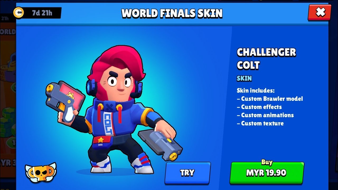 Brawl Stars New Skin Challenger Colt Youtube - brawl stars minecraft skins colt