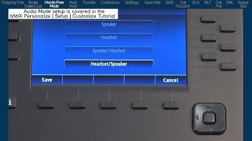 Mitel 6869i Phone: Hands-Free Mode