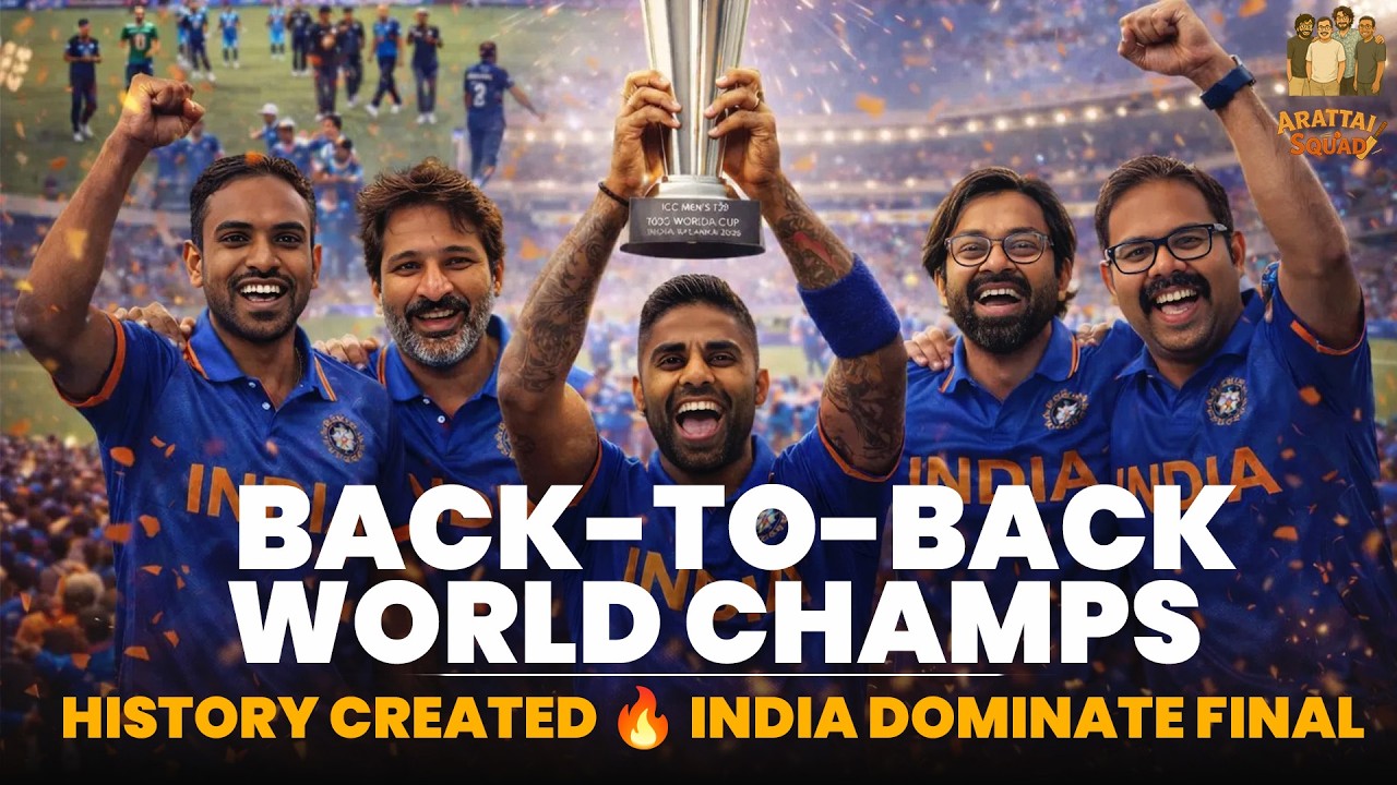 India Create History! 🇮🇳 Defend T20 World Cup with 96 Run Final Domination vs New Zealand