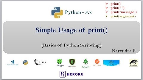 Simple Usage of print() function of Python Scripting | Video - 11