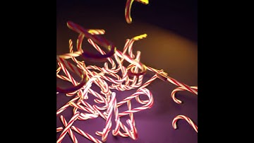 3D Animated Candy Cane Rain.