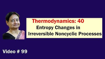Video # 99| Chemical Thermodynamics -40| Entropy Changes in Irreversible Noncyclic Processes