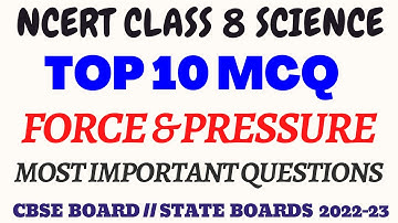 Best Mcq Class 8 Force and Pressure Full Chapter || Class 8 Ncert Chapter 11 Science #class8force