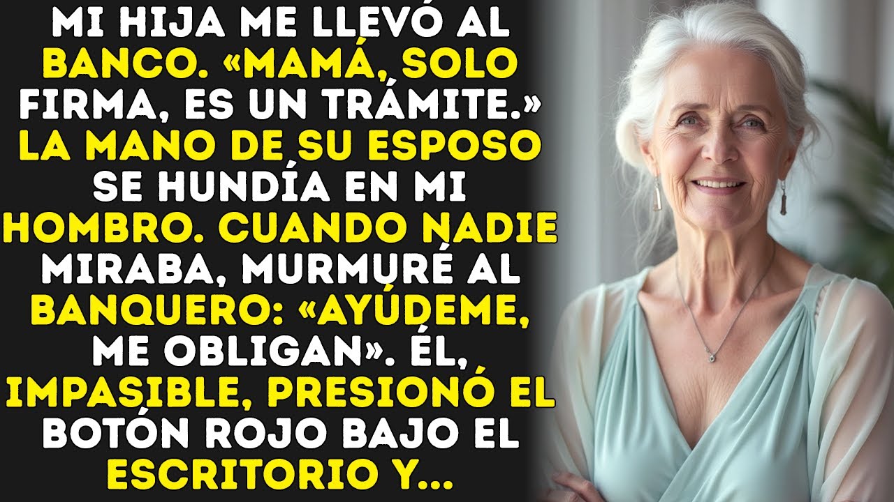 Mi familia me obligó a firmar los papeles… Pero el banquero entendió todo por mi breve súplica...