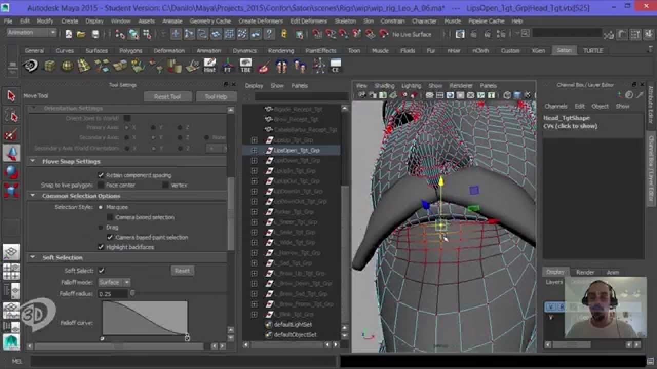 39 - Rigging - Targets part 1 - Tutorial Personagem 3D - Maya - YouTube