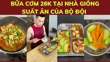 Bữa cơm 26k giống tiêu chuẩn bộ đội cho học sinh sinh viên với số tiền ít ỏi.