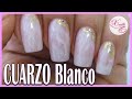 😍 Uñas de GEL (Baño de GEL) 😍 con EFECTO CUARZO Blanco muy NATURAL / Kapping  PASO A PASO Fácil