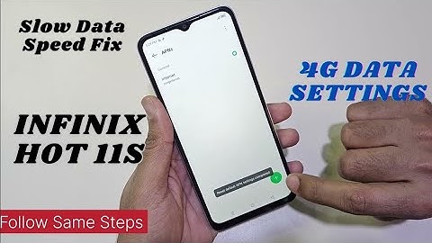 Hot 11 Slow Internet Problem Fix | Infinix Create Apn Set-up