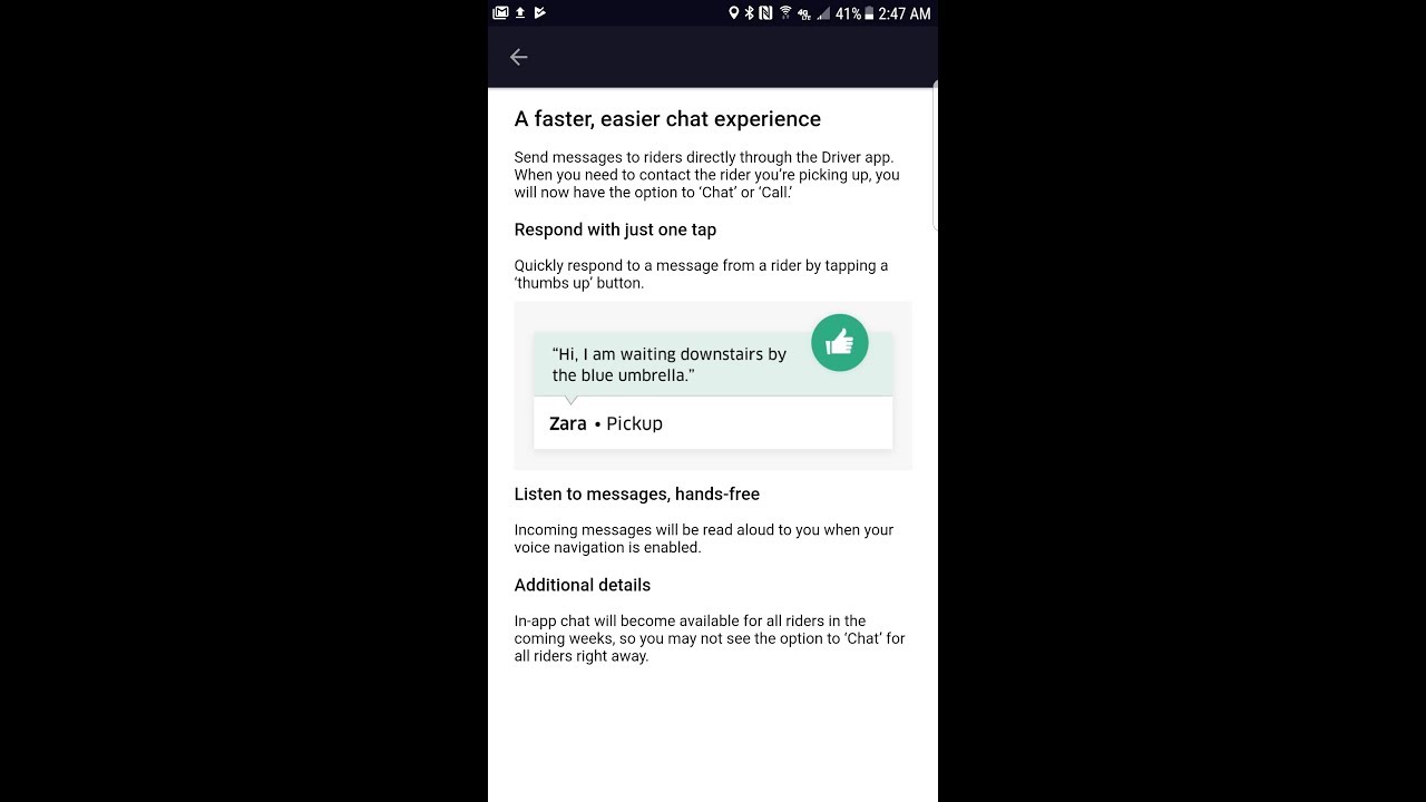 Uber Driver Messaging app update - YouTube