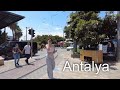 Antalya, Turkey, Summer 2021: From the bus station (Otogar) to the city center (İsmetpaşa) by tram