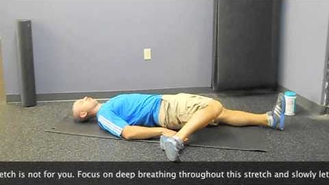 Supine Hip Internal Rotation Stretch