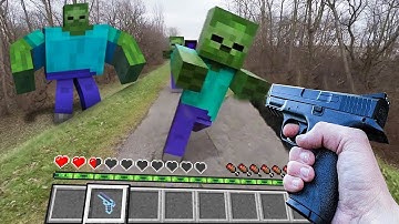 Minecraft Real Life POV ZOMBIE APOCALYPSE FIGHT in Realistic Minecraft Animation