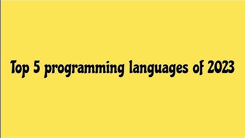 Top 5 programming languages of 2023 #programming #language