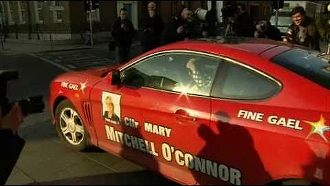 New TD Mary Mitchell O'Connor exits the Dail carpark